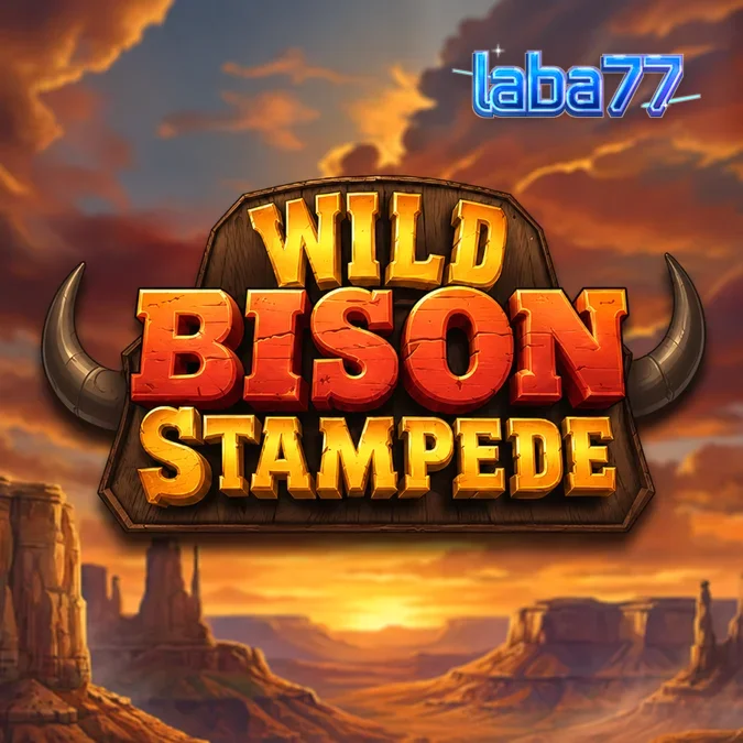 Tampilan visual slot Wild Bison Stampede dengan latar belakang padang rumput dan simbol bison.